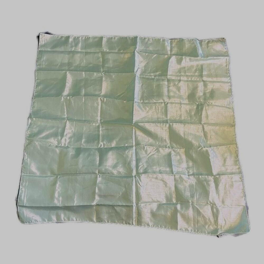 Vtg Suzanne Scarf Mint Green Sateen Polyester Korea Made Head Neck Estate